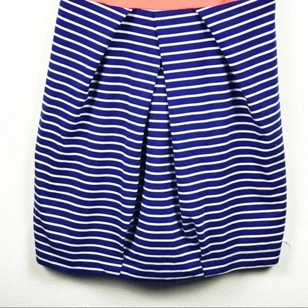 Forever 21 Plus Blue Stripe‎ Sleeveless Dress Coral Tie Waist Casual 1X